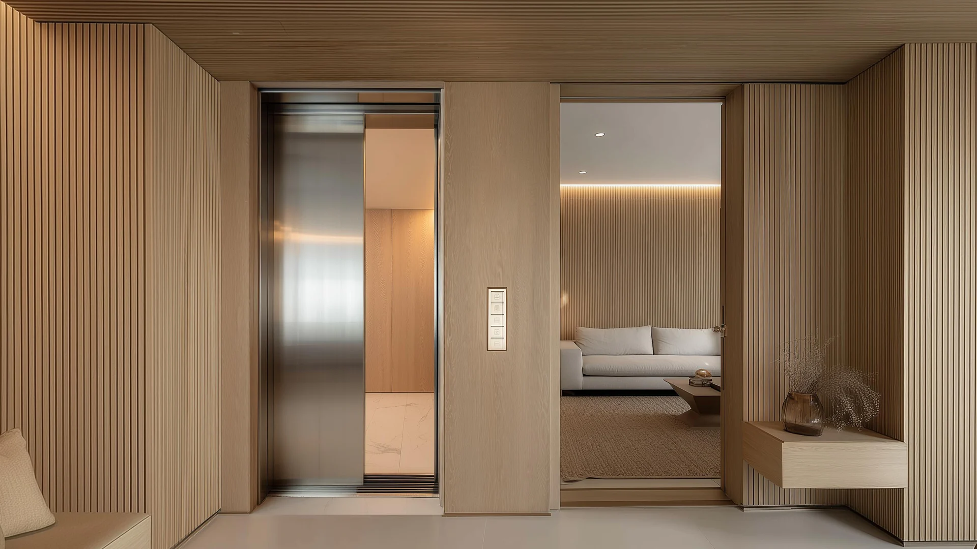 Accent Residences Petaling Jaya private lift lobby opening into the living room, artist’s impression