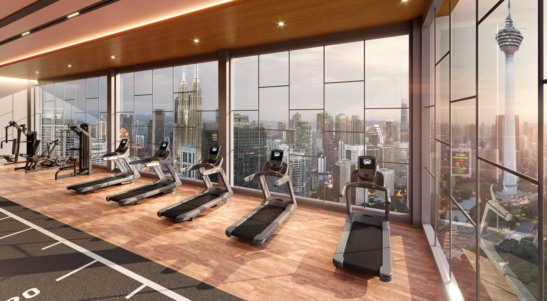 Sky Gymnasium overlooking the KL skyline, Centrix The Station KLCC