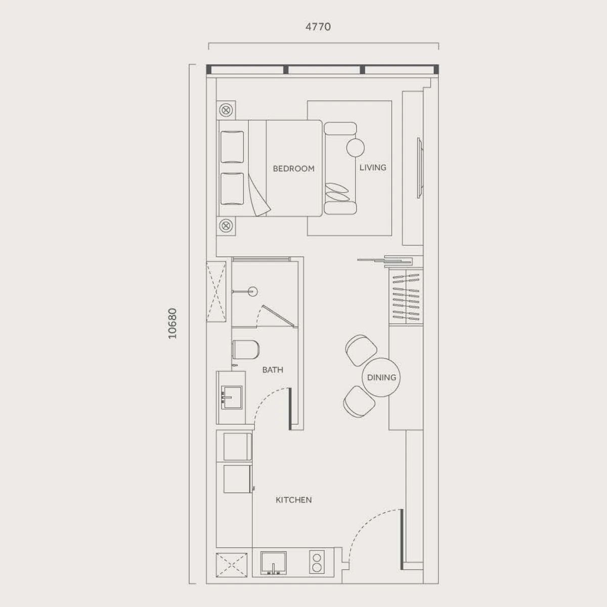 CloutHaus Residences Type C/D/E/F floor plan
