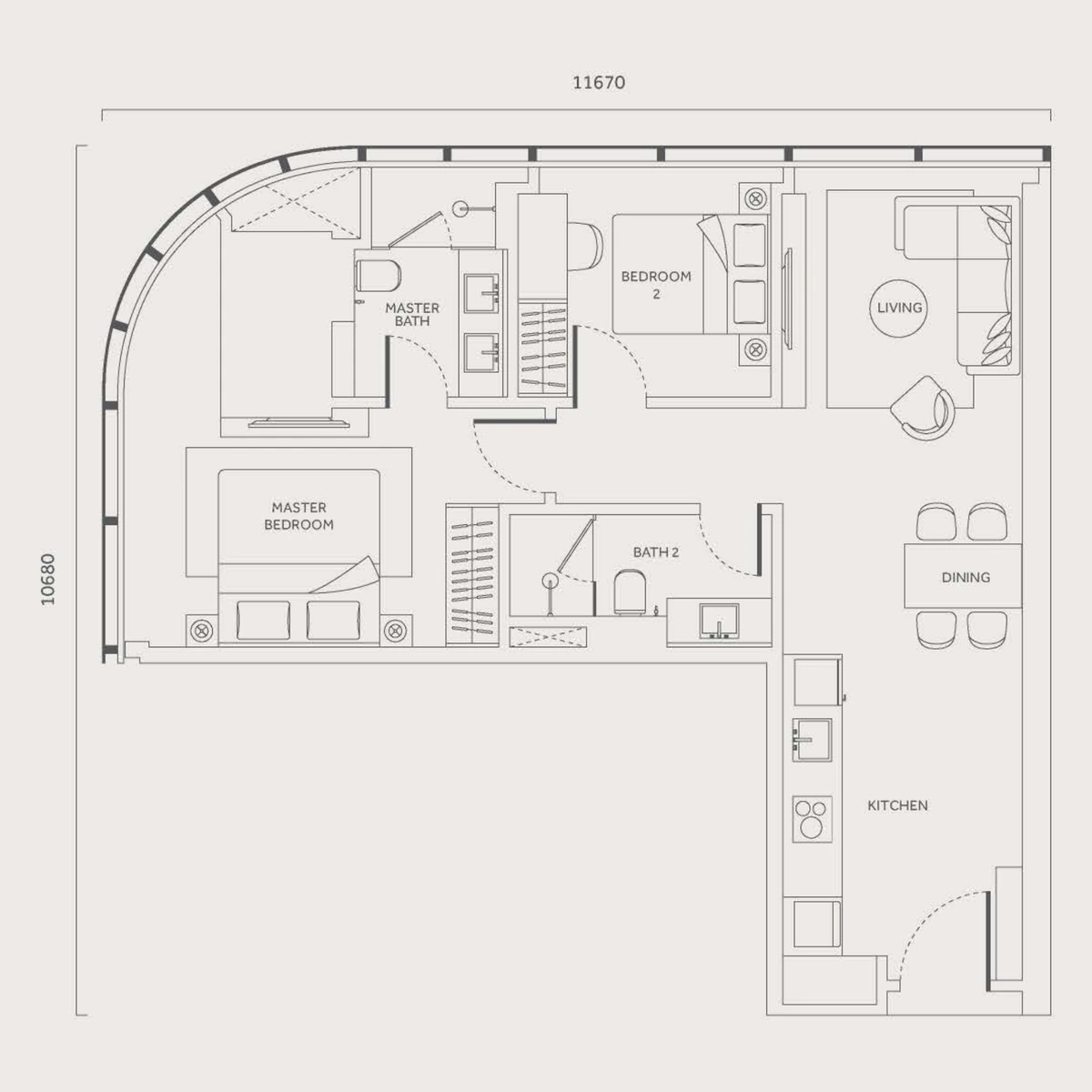 CloutHaus Residences Type G floor plan