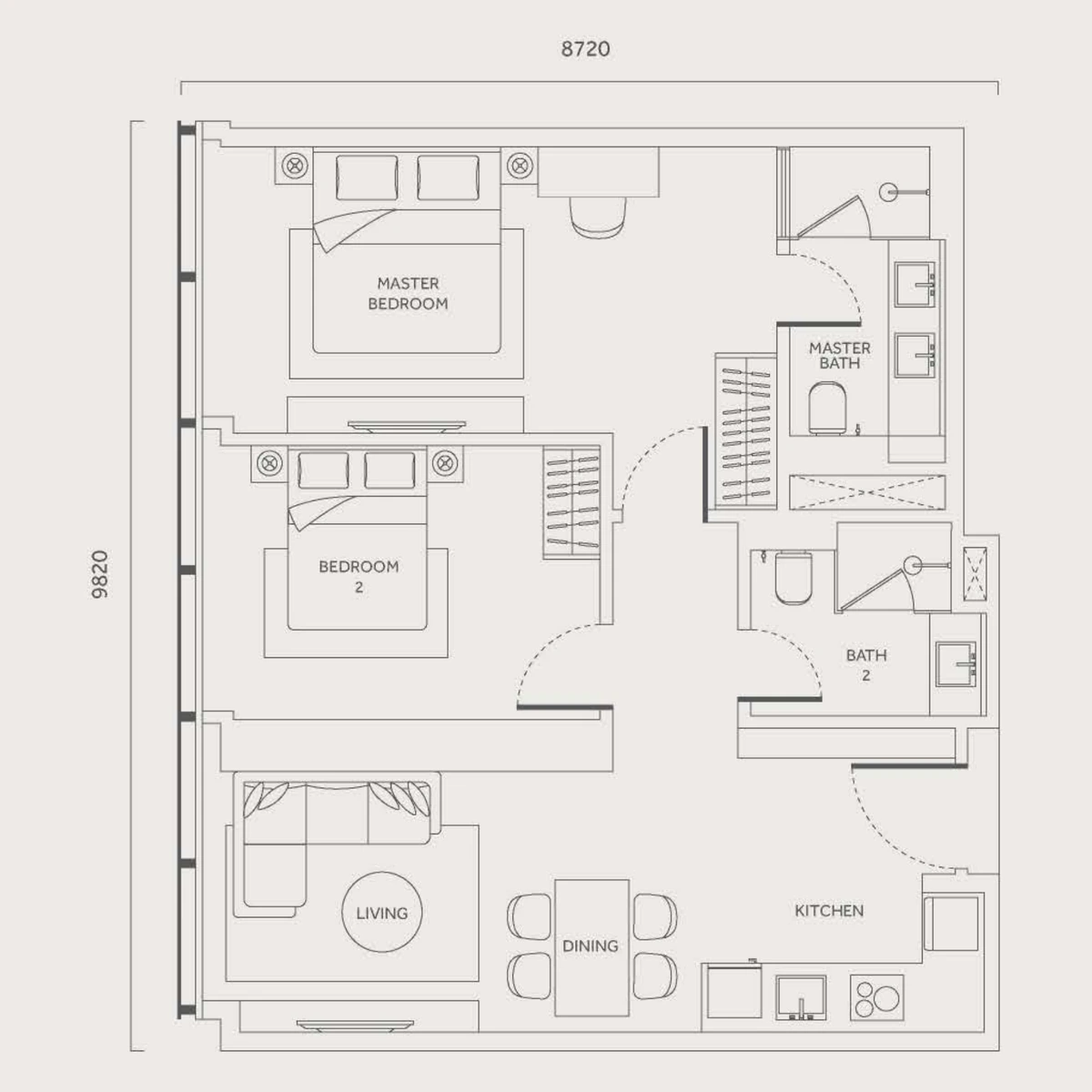 CloutHaus Residences Type H floor plan