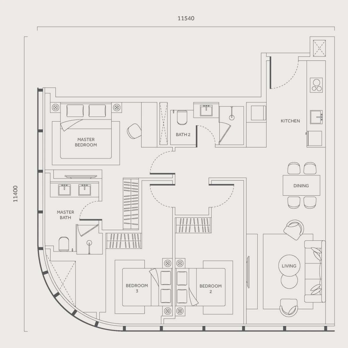 CloutHaus Residences Type I floor plan