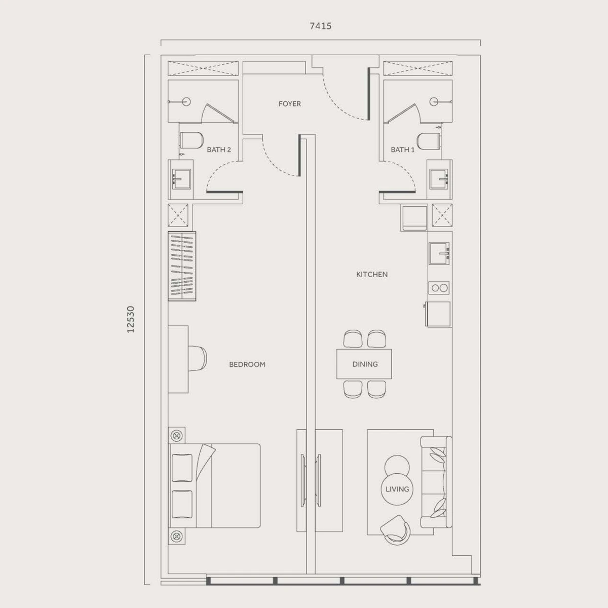 CloutHaus Residences Type J floor plan