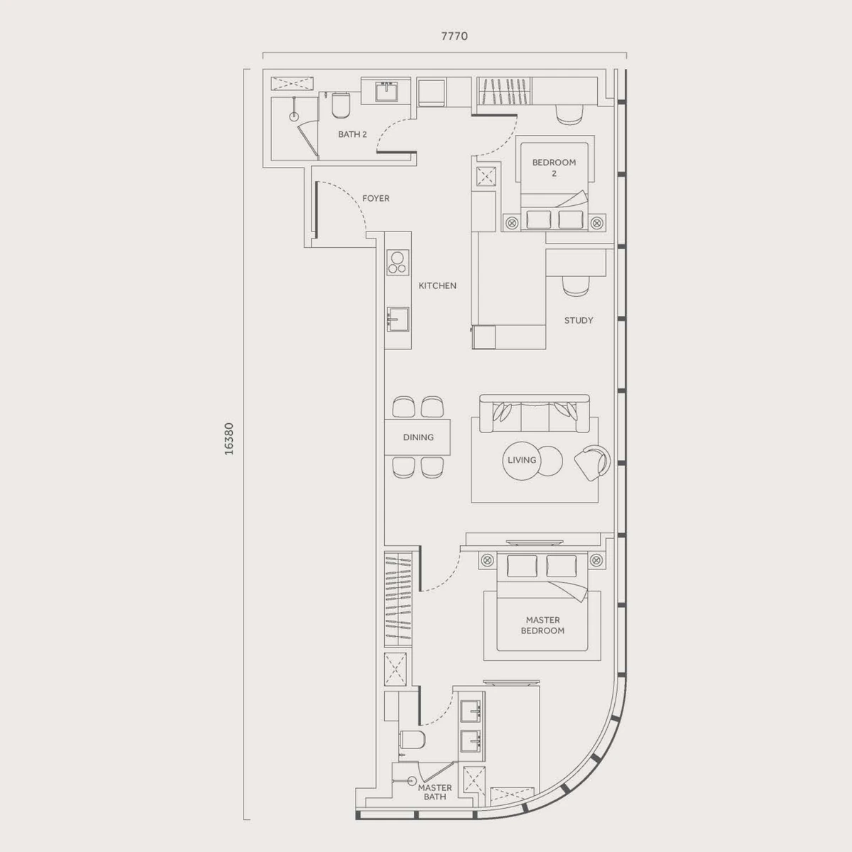CloutHaus Residences Type L floor plan