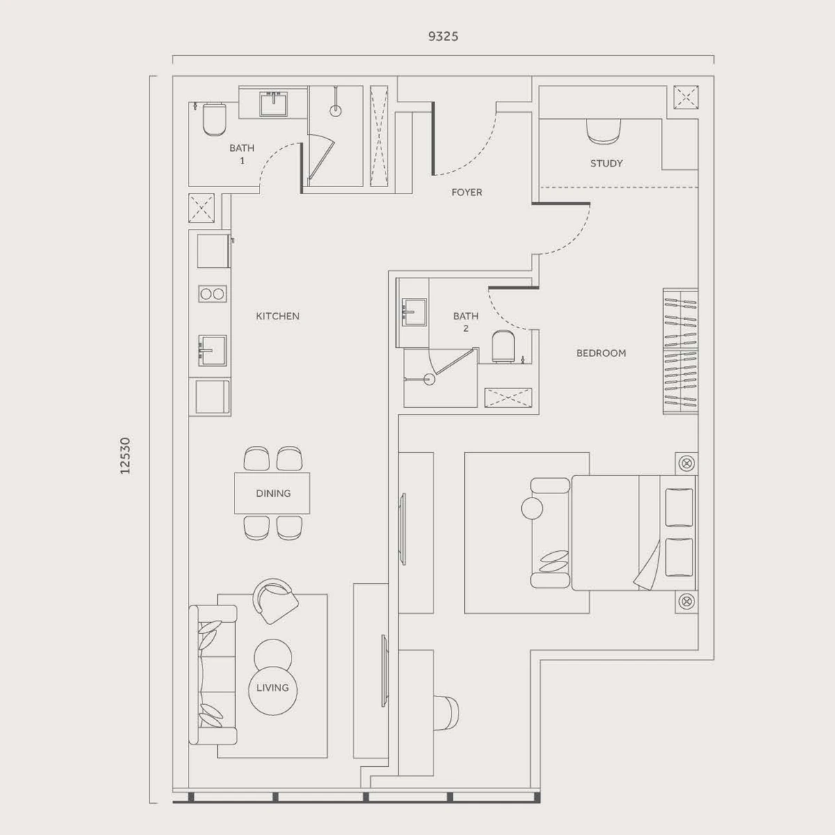 CloutHaus Residences Type M floor plan
