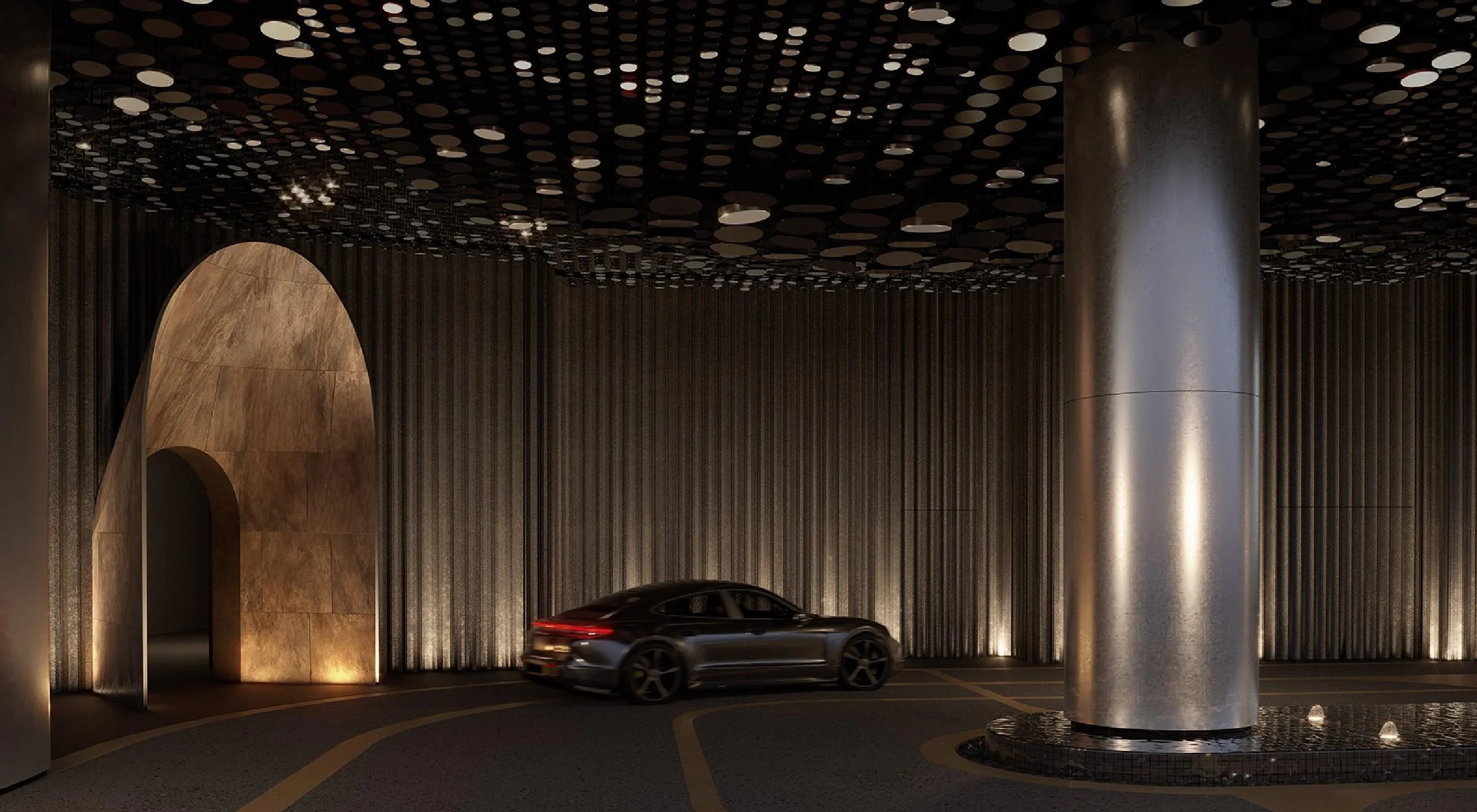 The covered drop-off at Divine KLCC