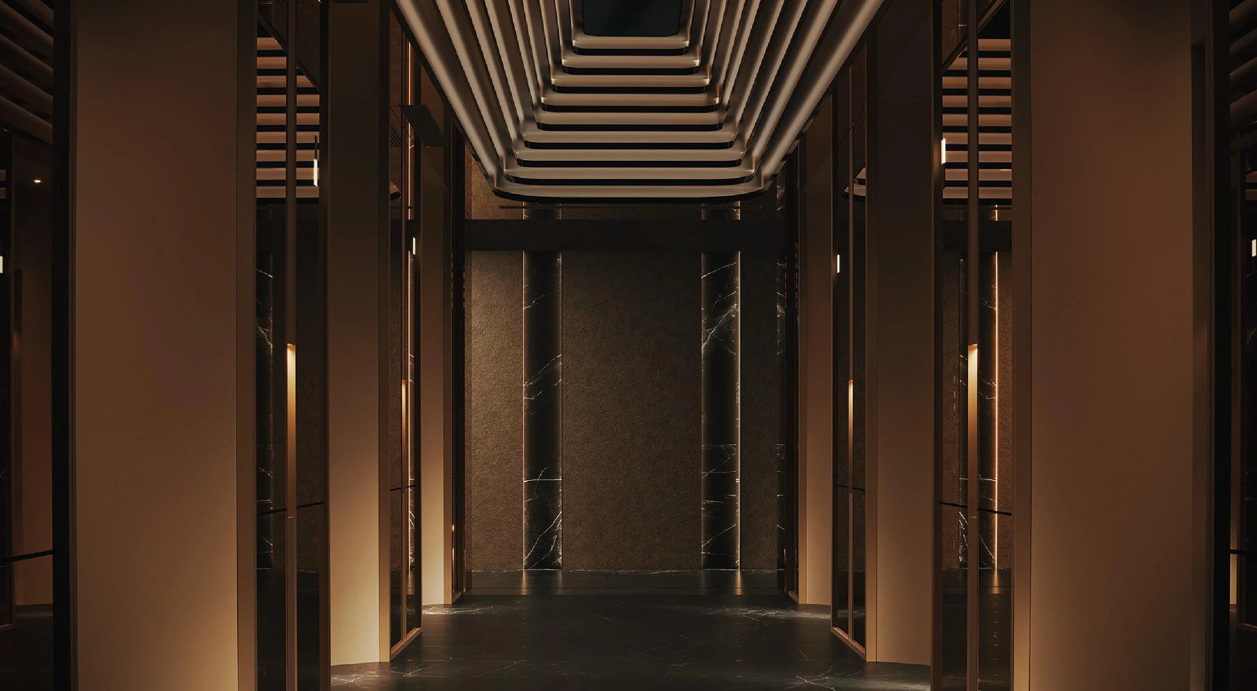 The lift lobby at Divine KLCC