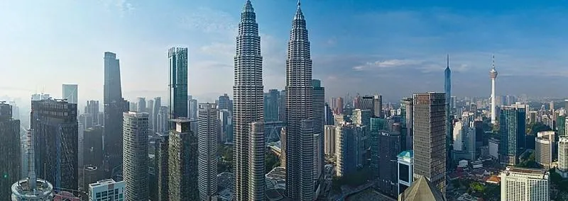 The view from Level 66 of Divine KLCC towards the Petronas Twin Towers