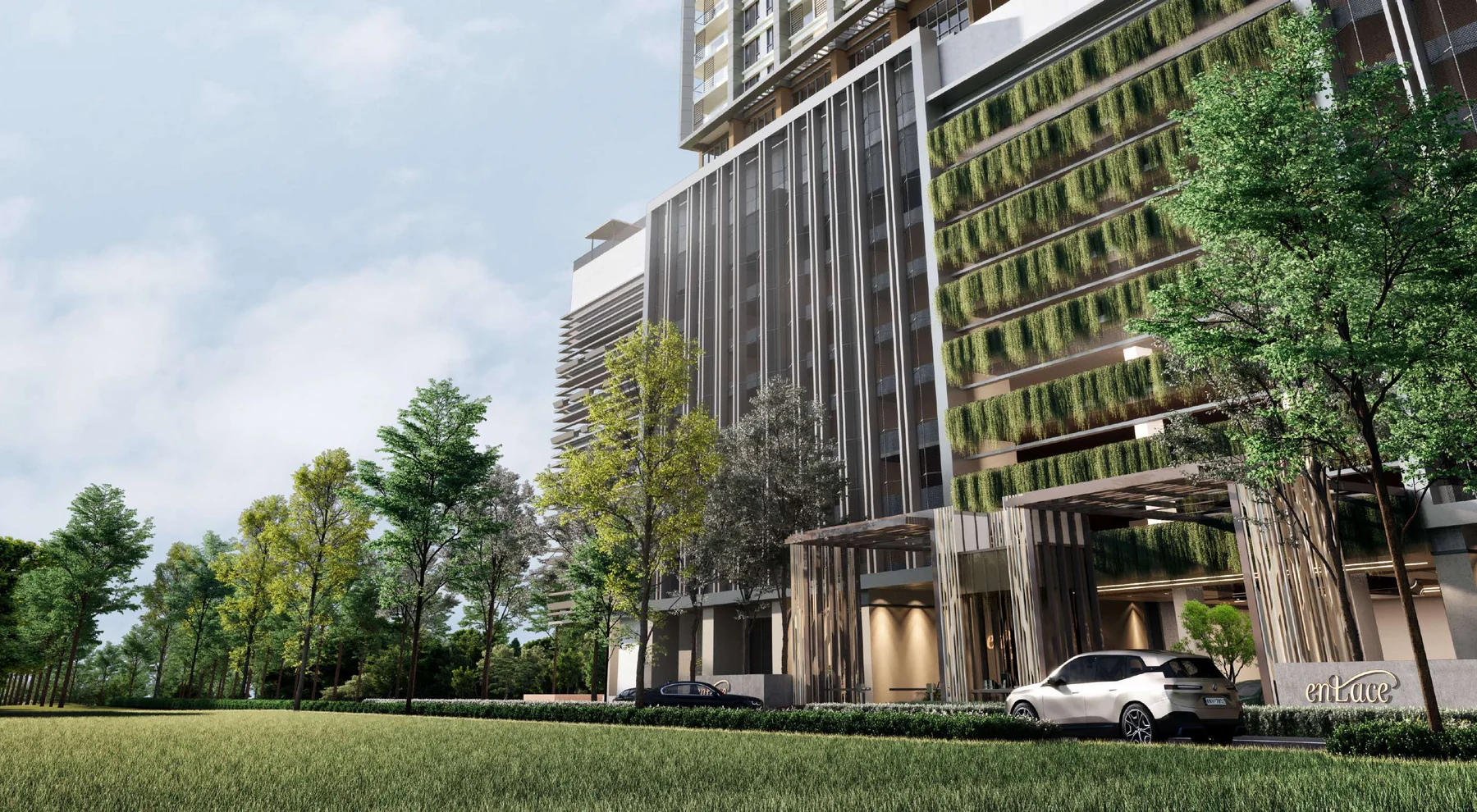 The drop-off at Enlace Suites II