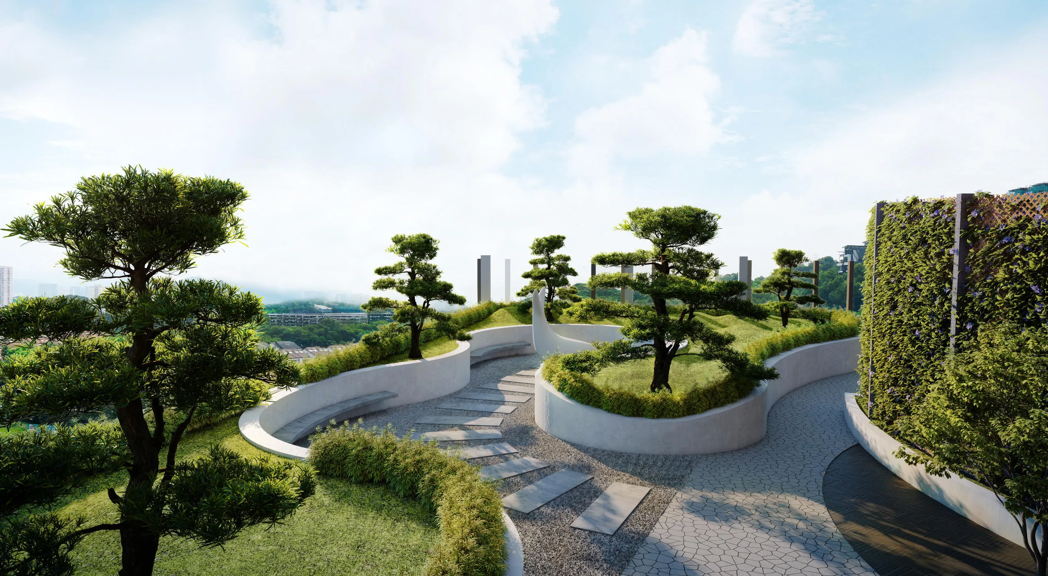 The Zen Garden on Level 6 of ForestHill Residences