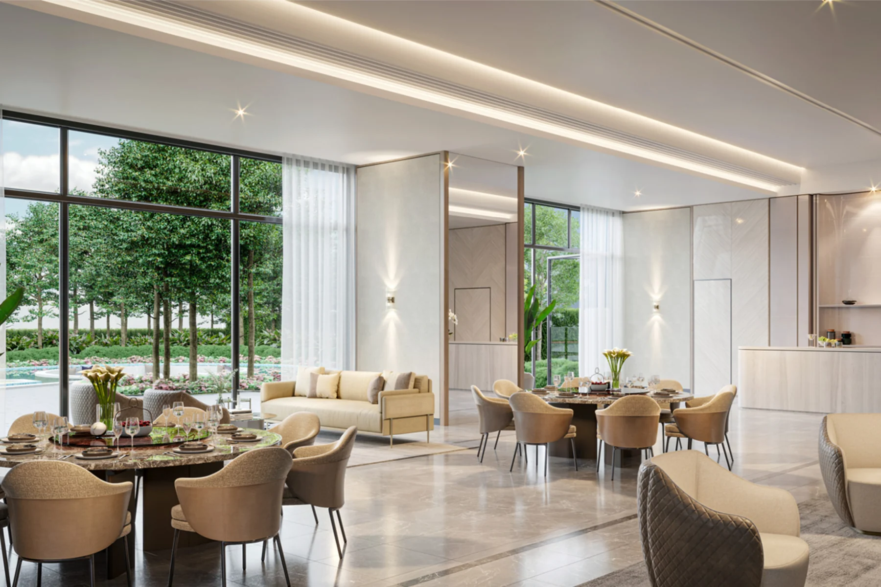 Imperial Residences function room opening onto the garden