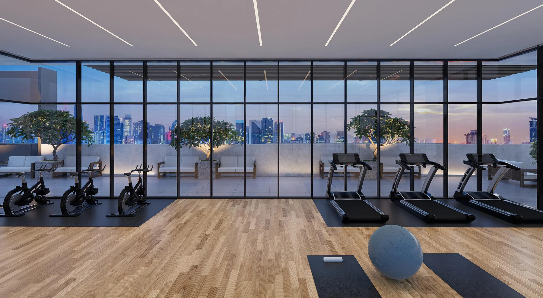 The Sky Gym on Level 60 of Khaya Residences