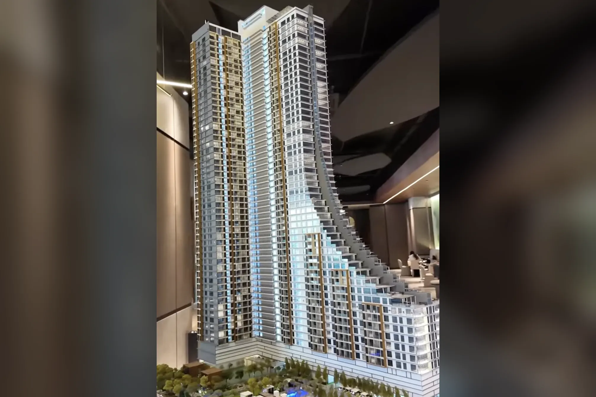 Scale model of Khaya Residences at the showroom