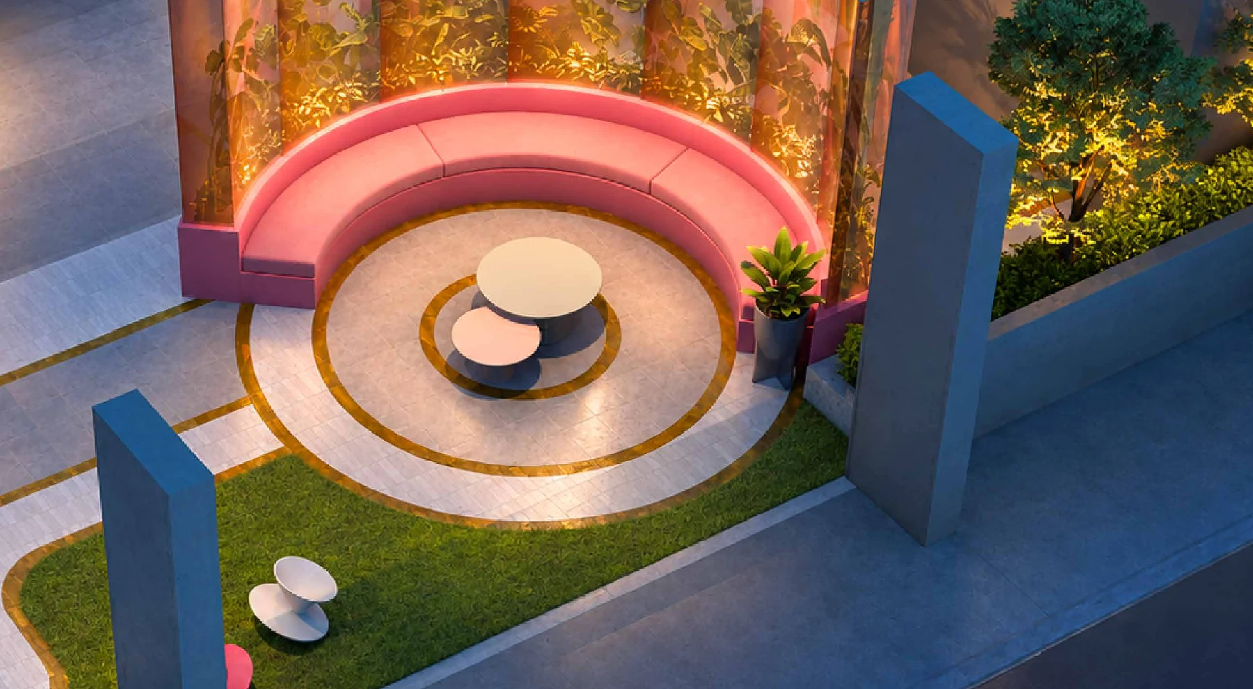 The outdoor Garden Lounge on Level 47, MABA Suitez