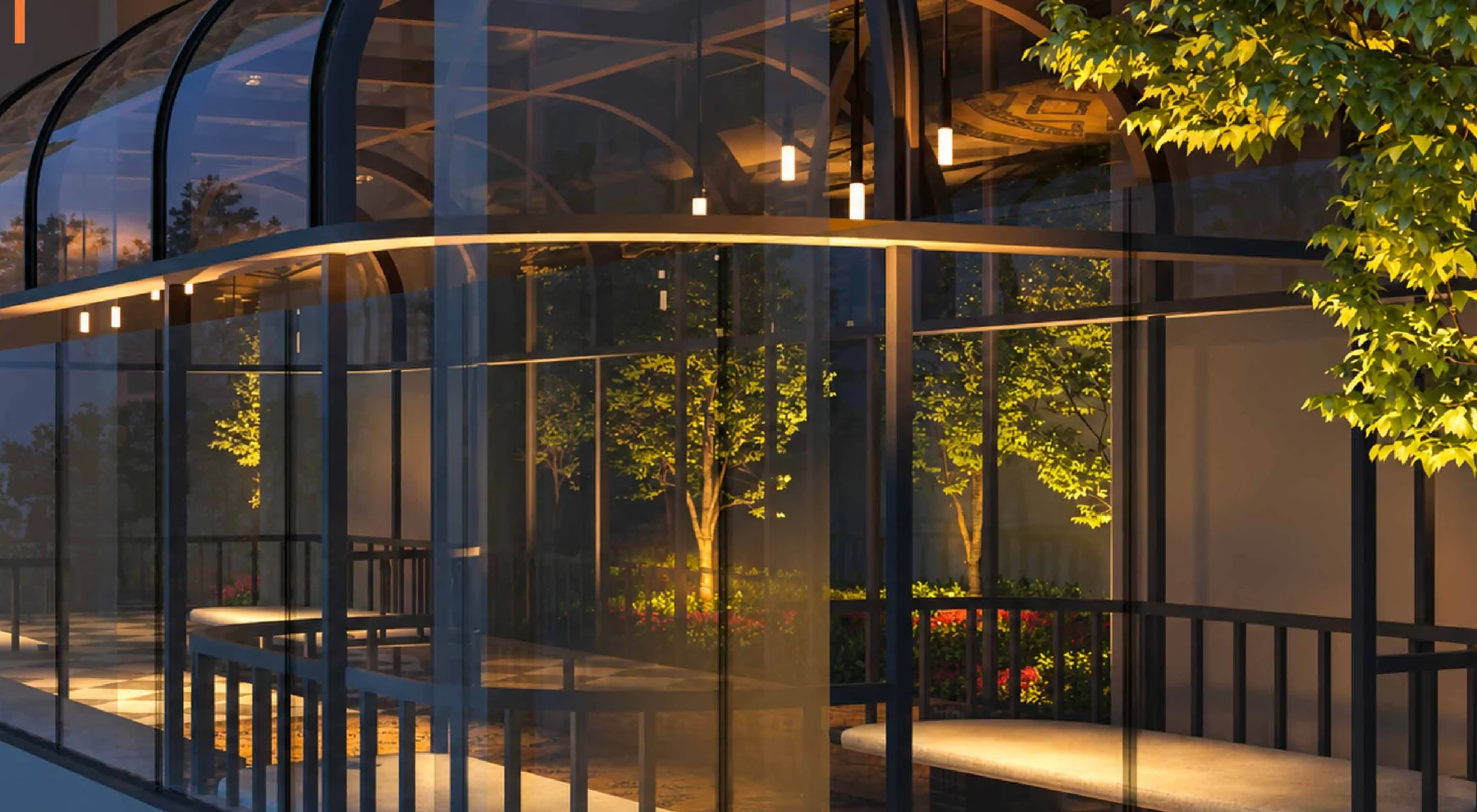The glass Loft Lounge on Level 53A, MABA Suitez