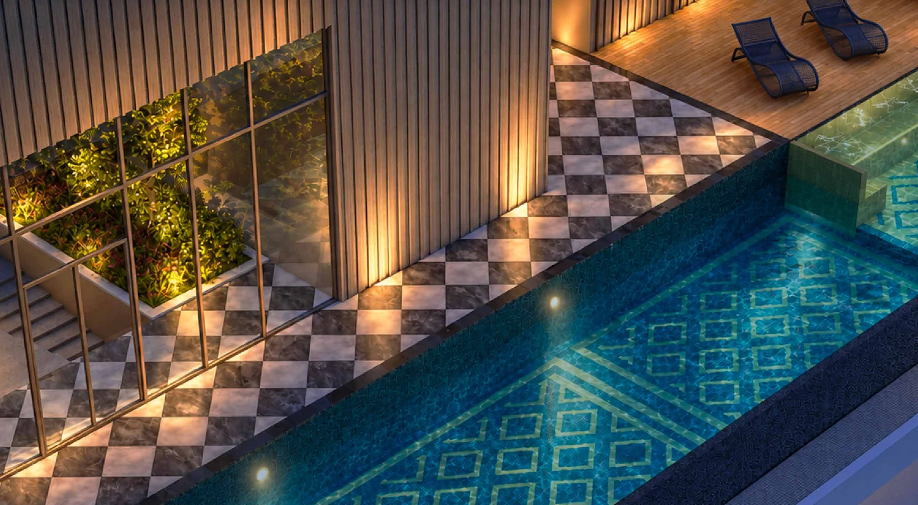 The Luxe Pool and jacuzzi on Level 53A of Tower A, MABA Suitez