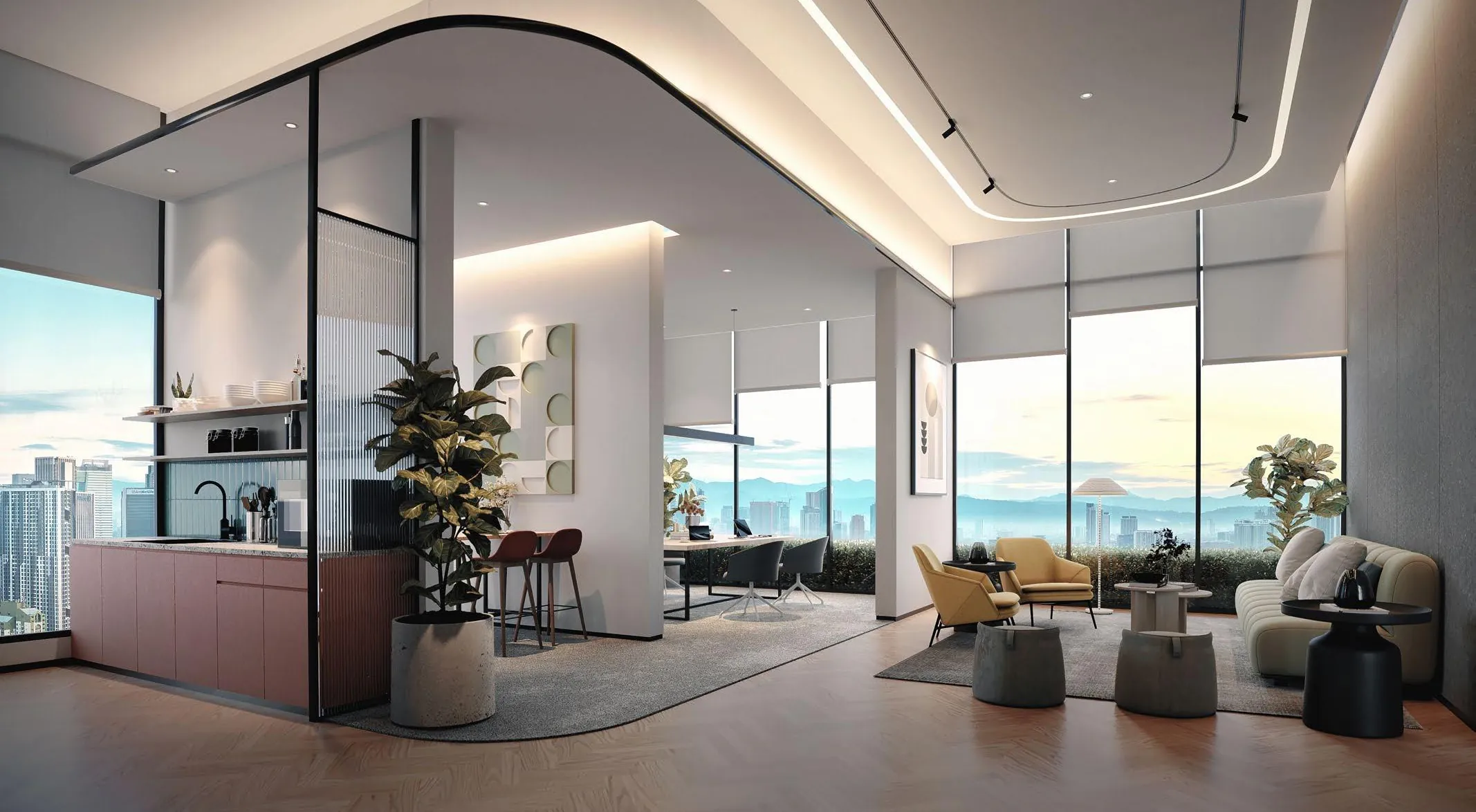 The Level 43 co-working space at Parkside Residences