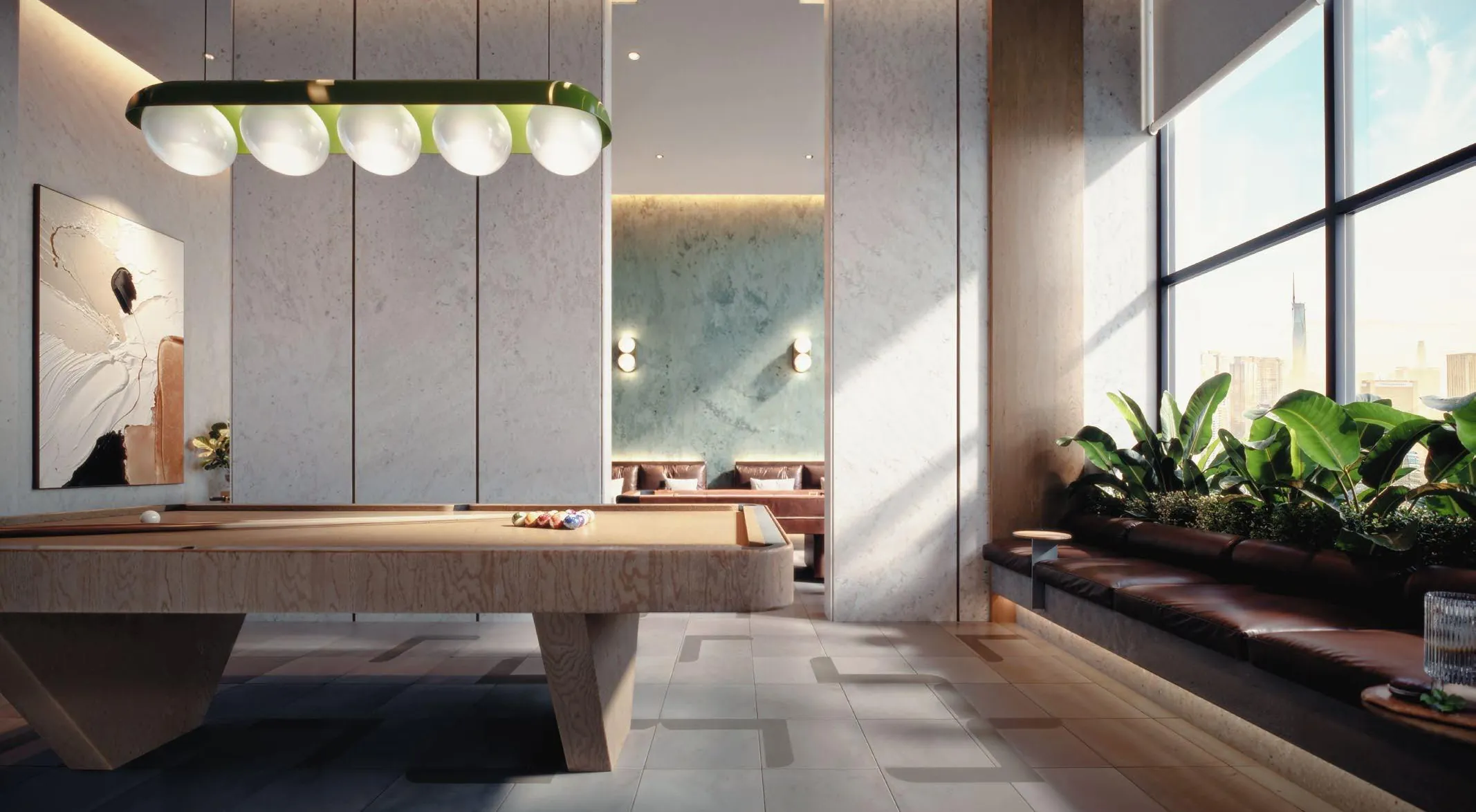 The Level 43 games room at Parkside Residences