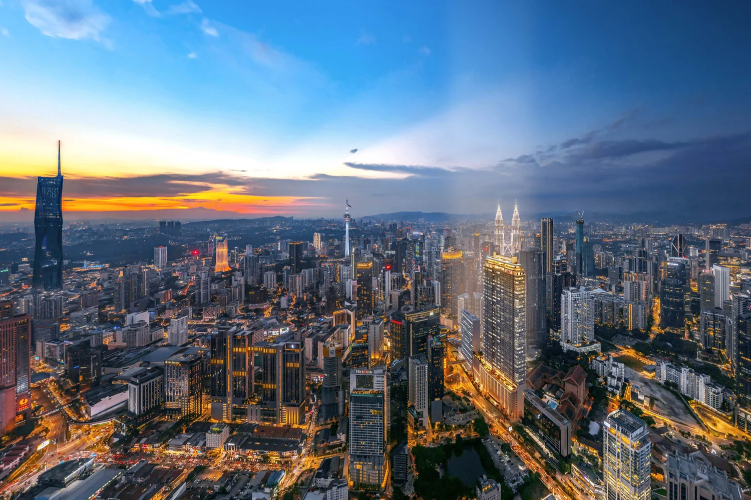 Kuala Lumpur City Centre skyline around Pavilion Square in Bukit Bintang