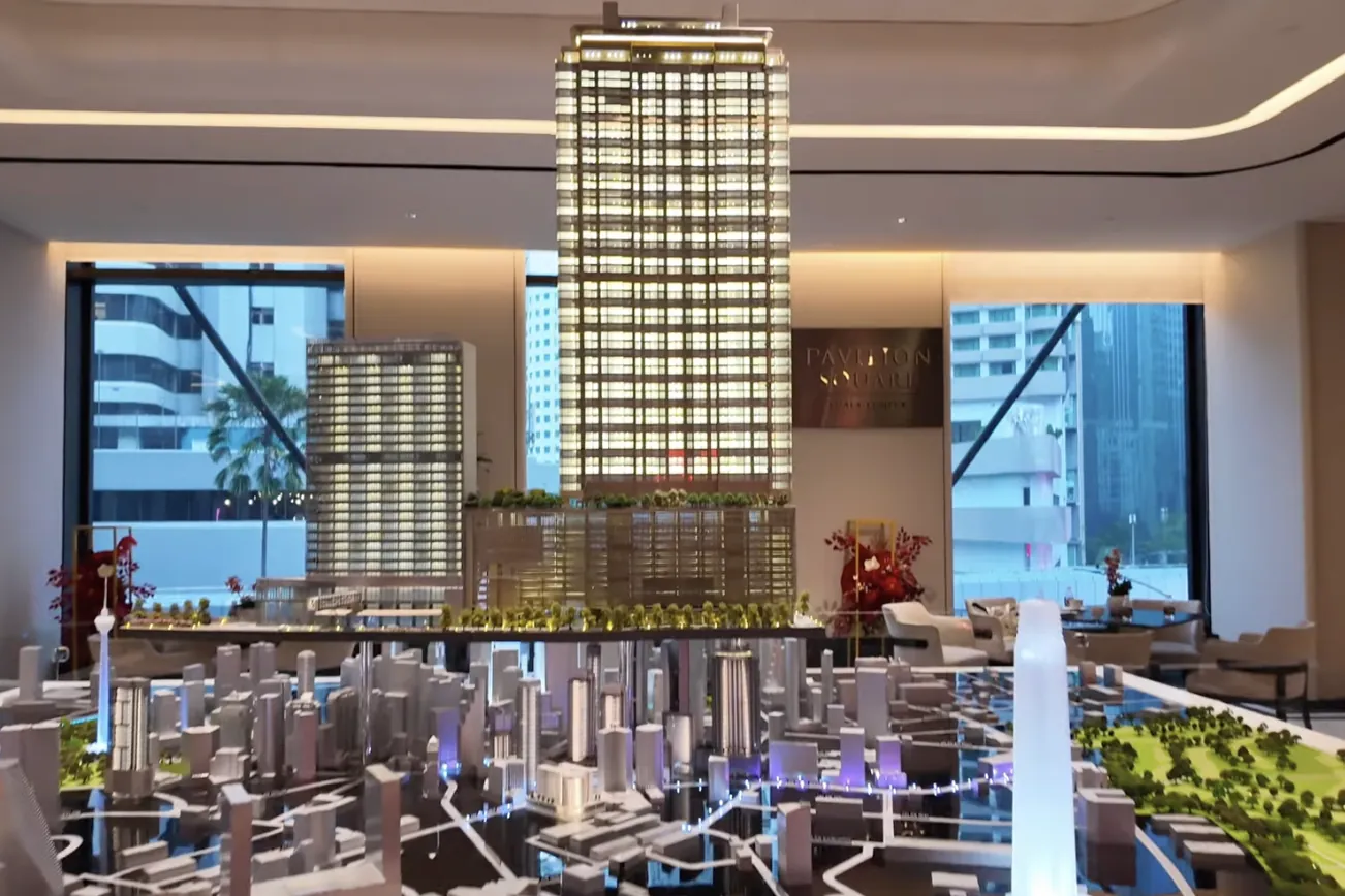 Scale model of Pavilion Square at the showroom in Kuala Lumpur