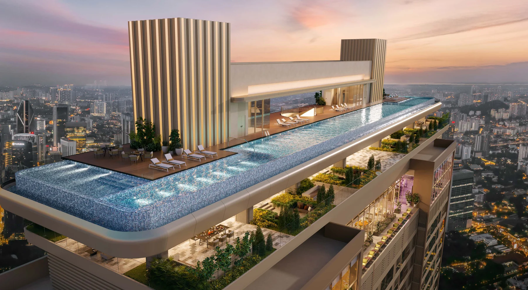 118-metre infinity Sky Pool on Level 67 at Pavilion Square