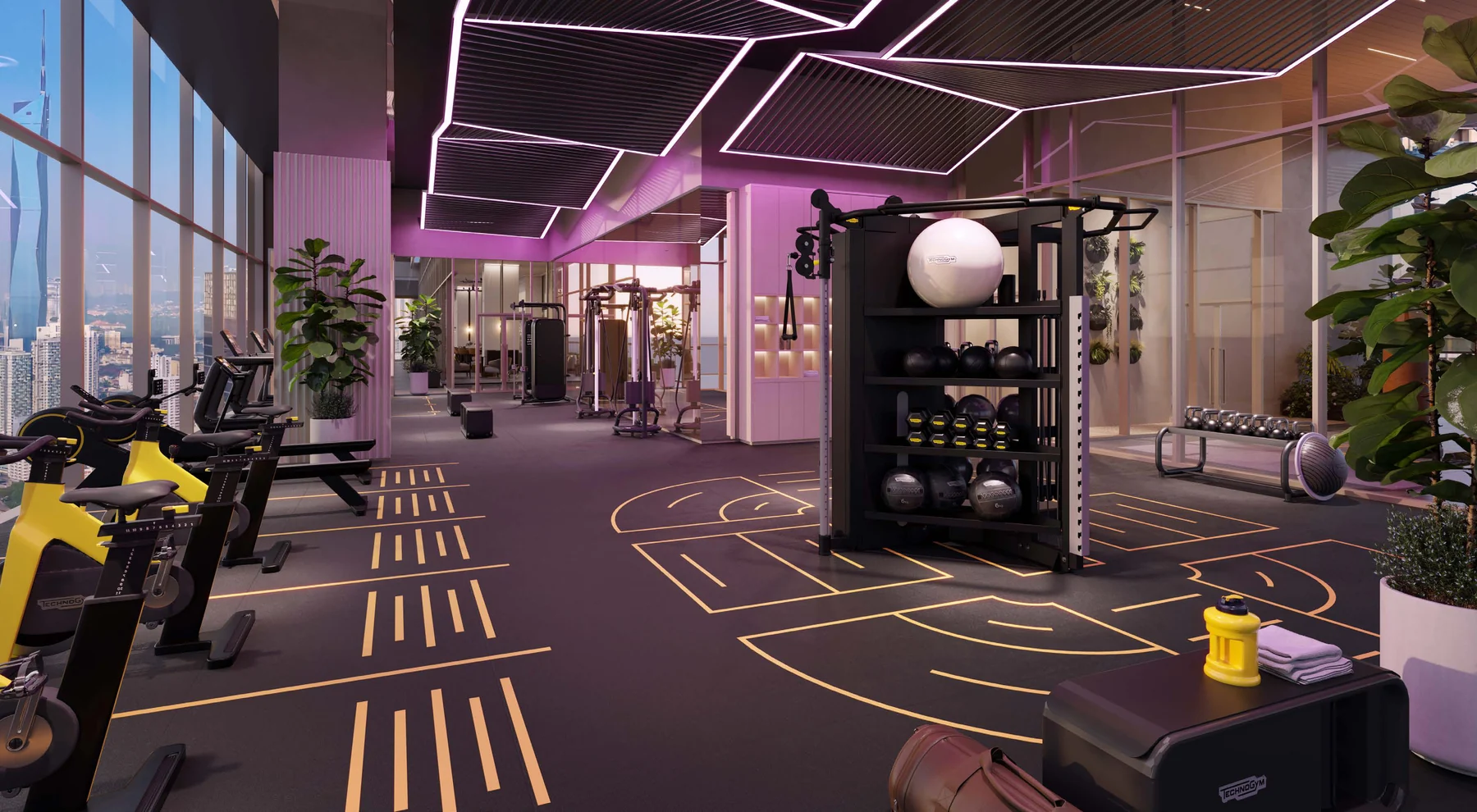 Sky Wellness gymnasium on Level 63A at Pavilion Square