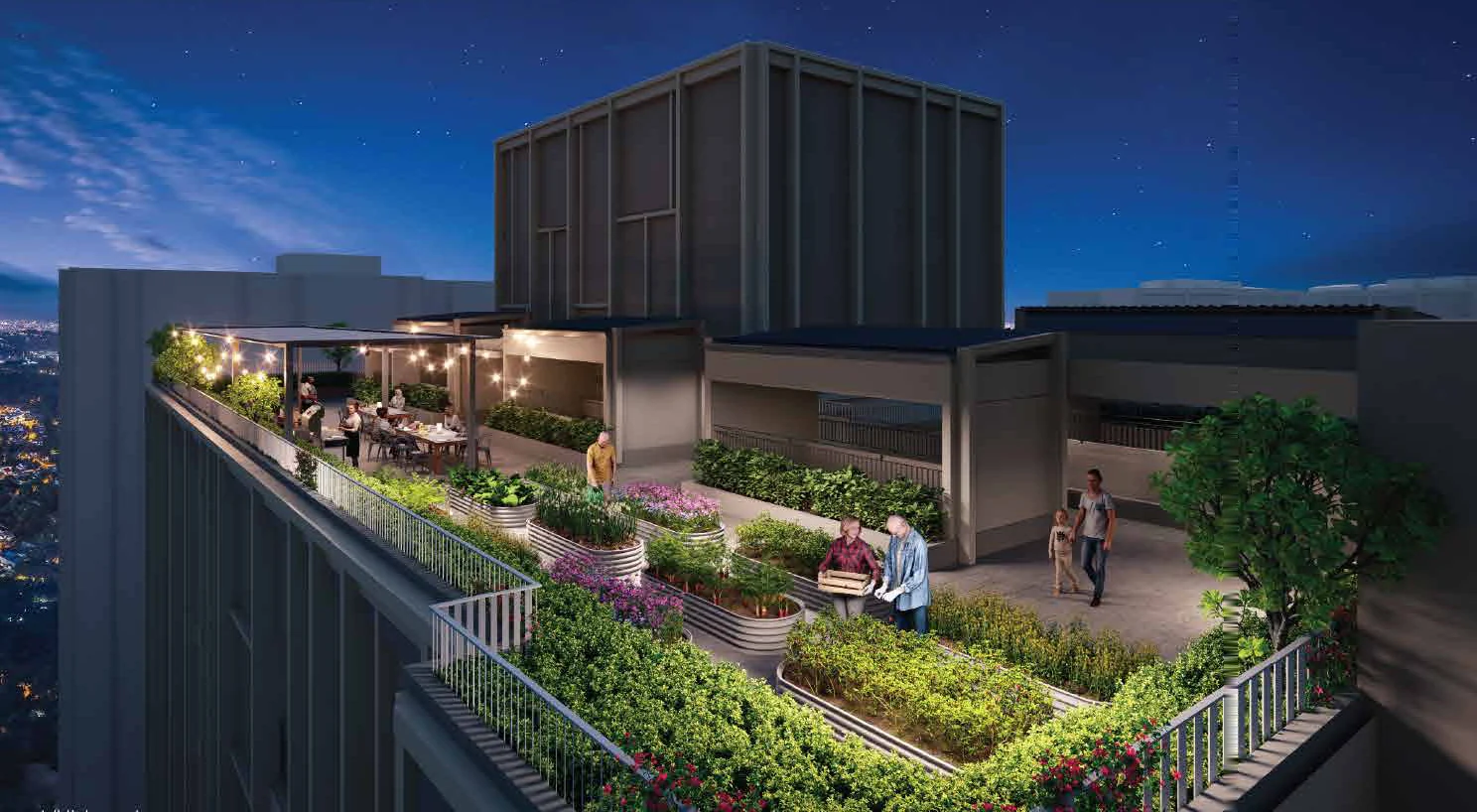 Herbs Haven rooftop garden at The Aldenz