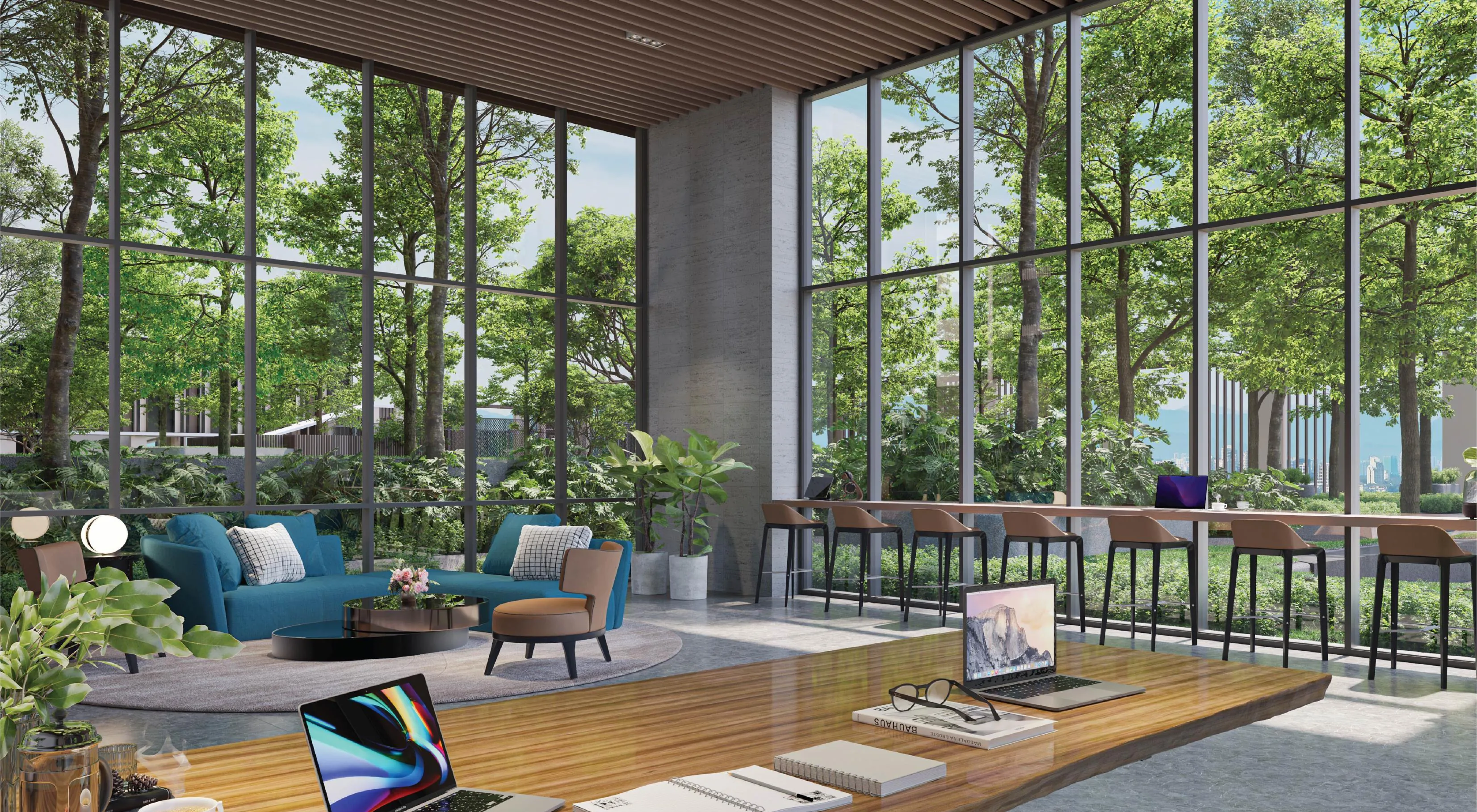 The co-working lounge at The Atera