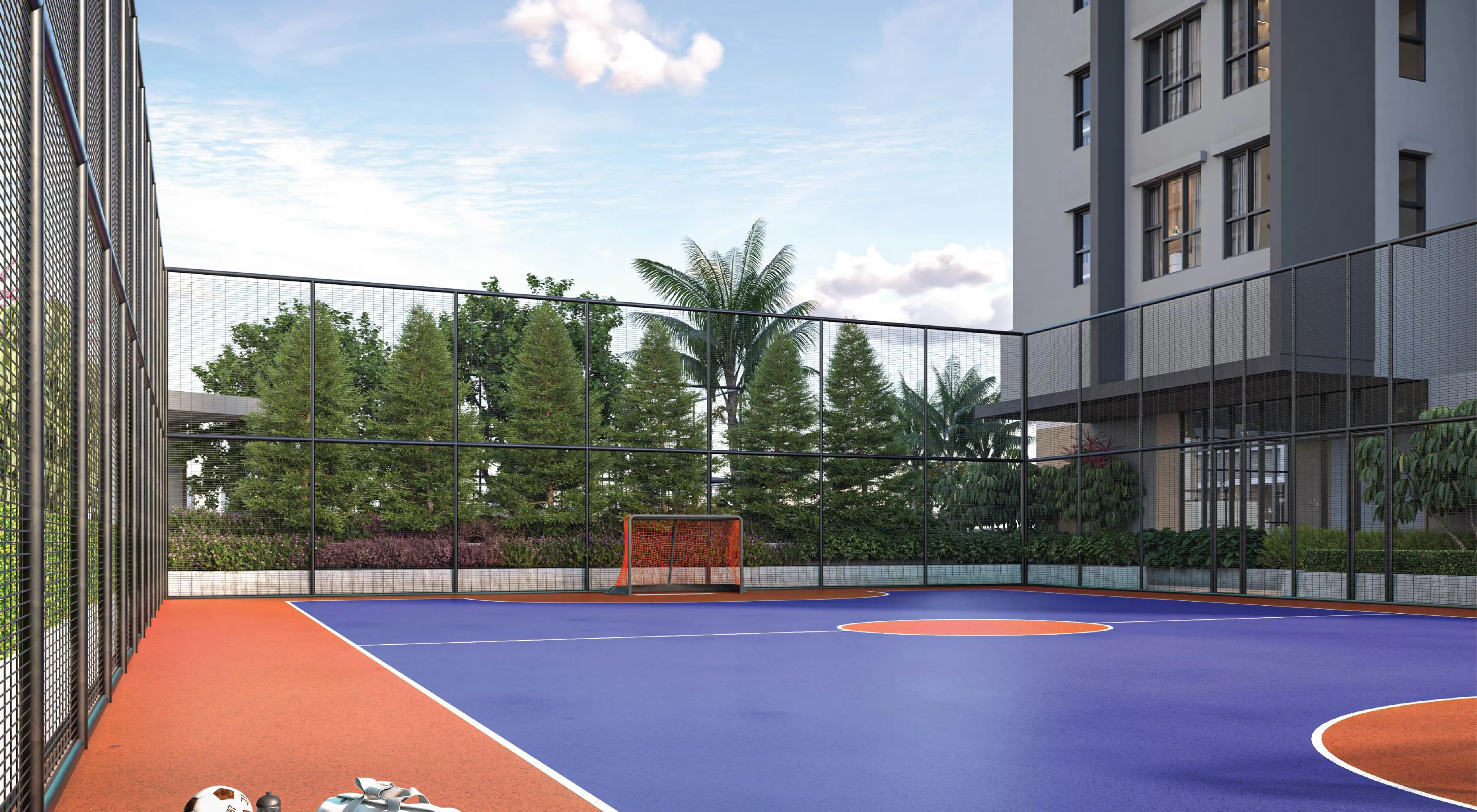 The futsal court at The Atera