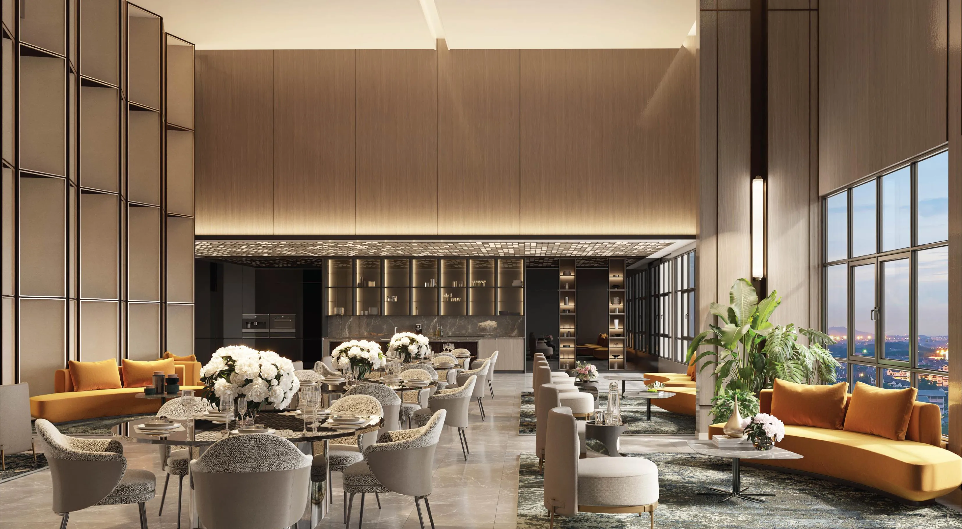 The sky lounge on Level 52 of The Atera