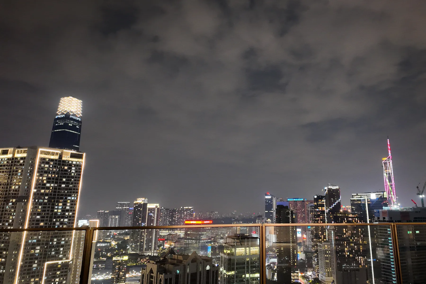 Night view from The Conlay to Merdeka 118 and The Exchange 106, KL City Centre