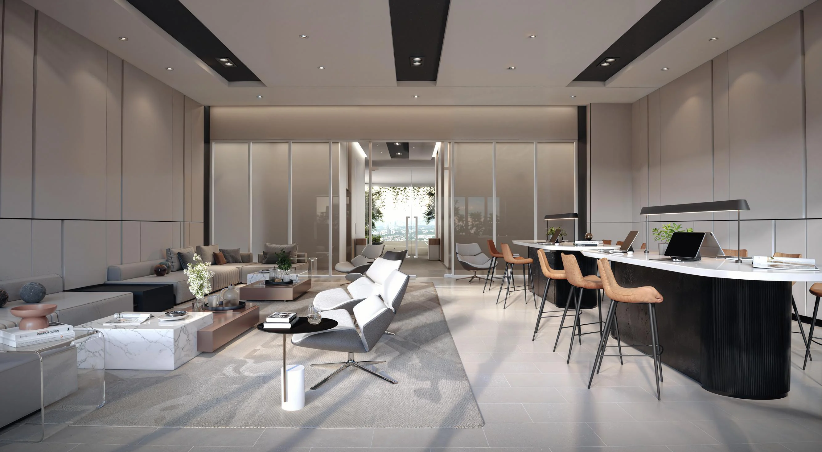 The residence lounge on Level 7 of Times Square 2
