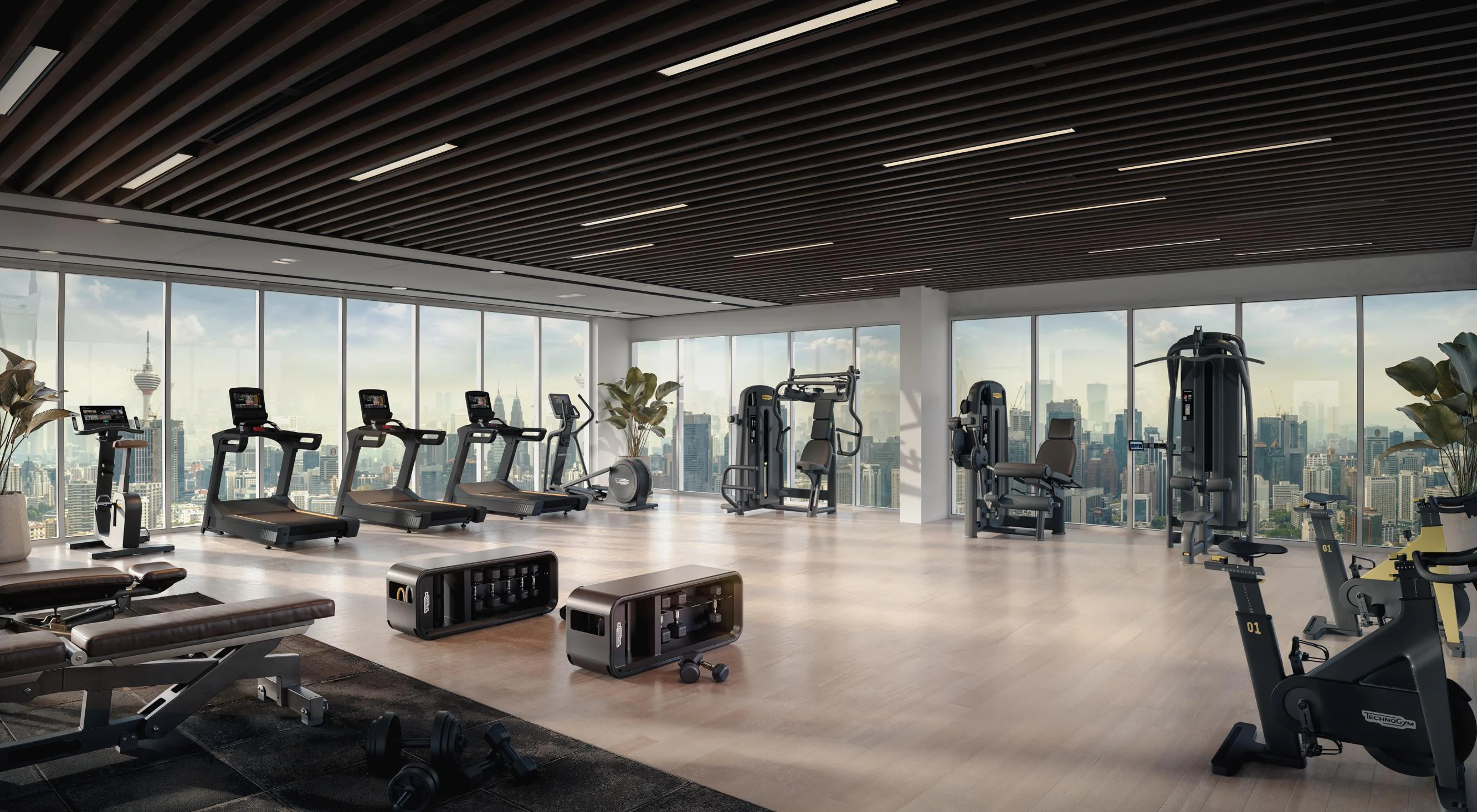 The sky gym on the rooftop of Times Square 2