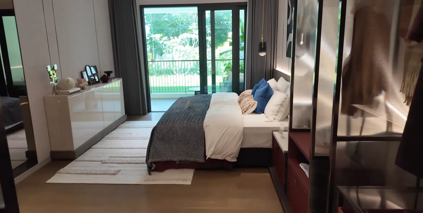 Zenia Condovillas Petaling Jaya show unit master bedroom opening onto a balcony
