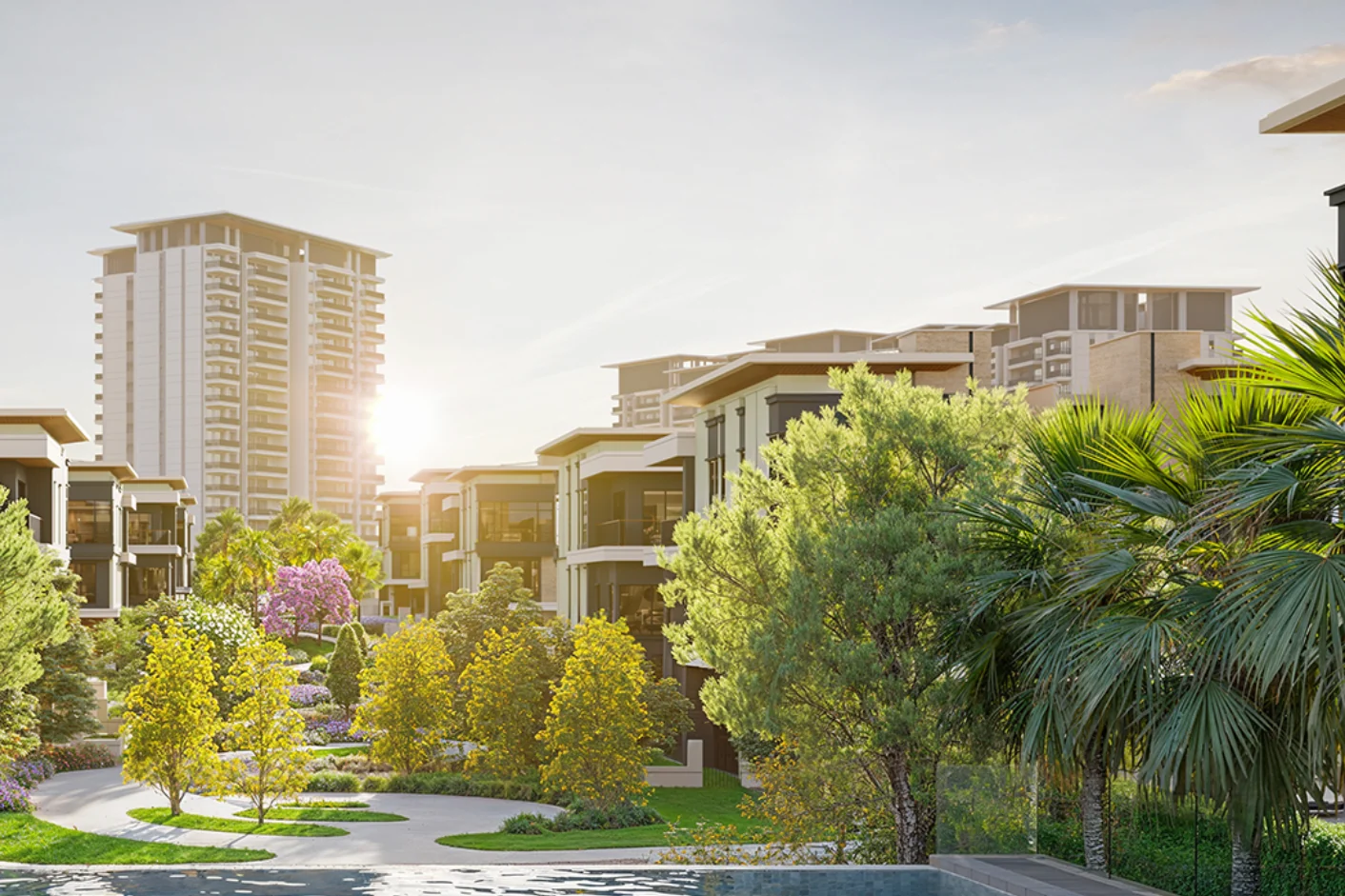 Zenia Condovillas blocks above the pool and gardens at ParkCity Damansara
