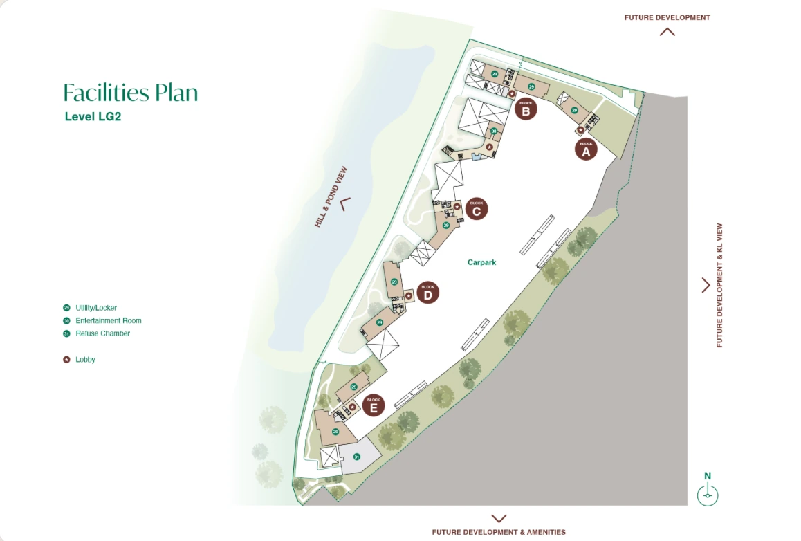 Zenia Level LG2 facilities plan: entertainment room